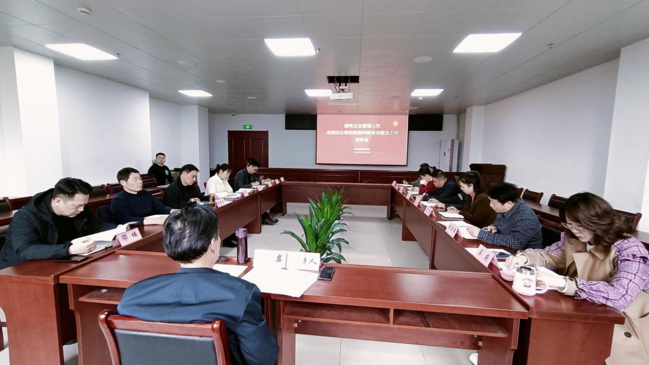 集團公司召開國有企業管理人員違規掛證兼職取酬問題專項整治工作動員會