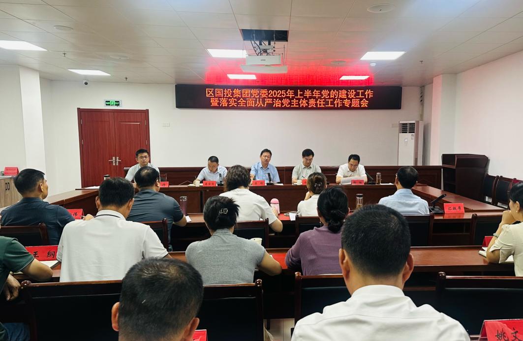 屯溪區國投集團黨委召開2025年上半年黨的建設工作暨落實全面從嚴治黨主體責任工作專題會議